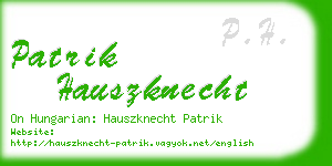 patrik hauszknecht business card